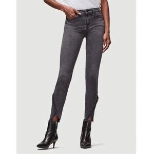 FRAME Le High Skinny Jeans Gray Asymmetrical Raw Hem